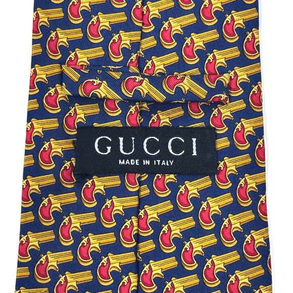 Gucci Vintage ‘Pistol’ Tie - Picture 4 of 12